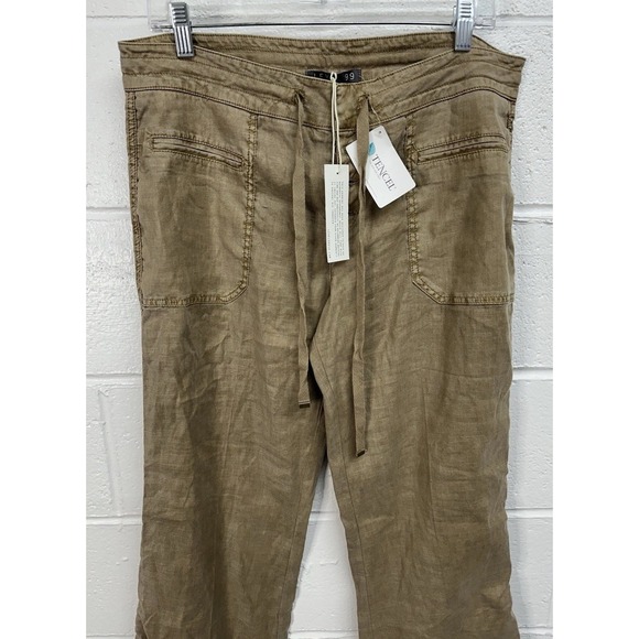 NWT Anthropologie Level 99 Stretch Linen Tencel Wide Leg Casual Pants Women's 31 - Picture 2 of 7